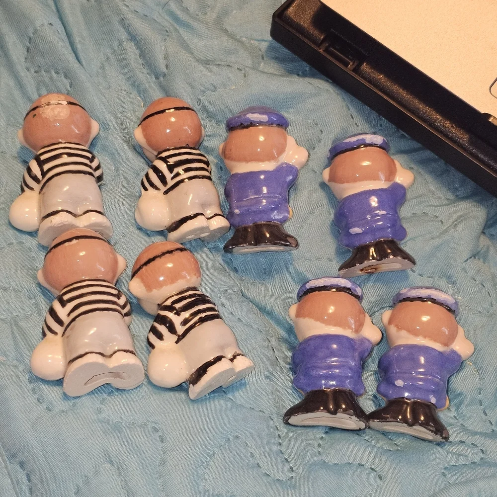 Vintage Duncan Ceramic Products Tic Tac Toe Game Cops and Robbers 1973 - Picture 13 of 15